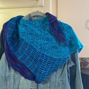 Hand knit shawl/scarf